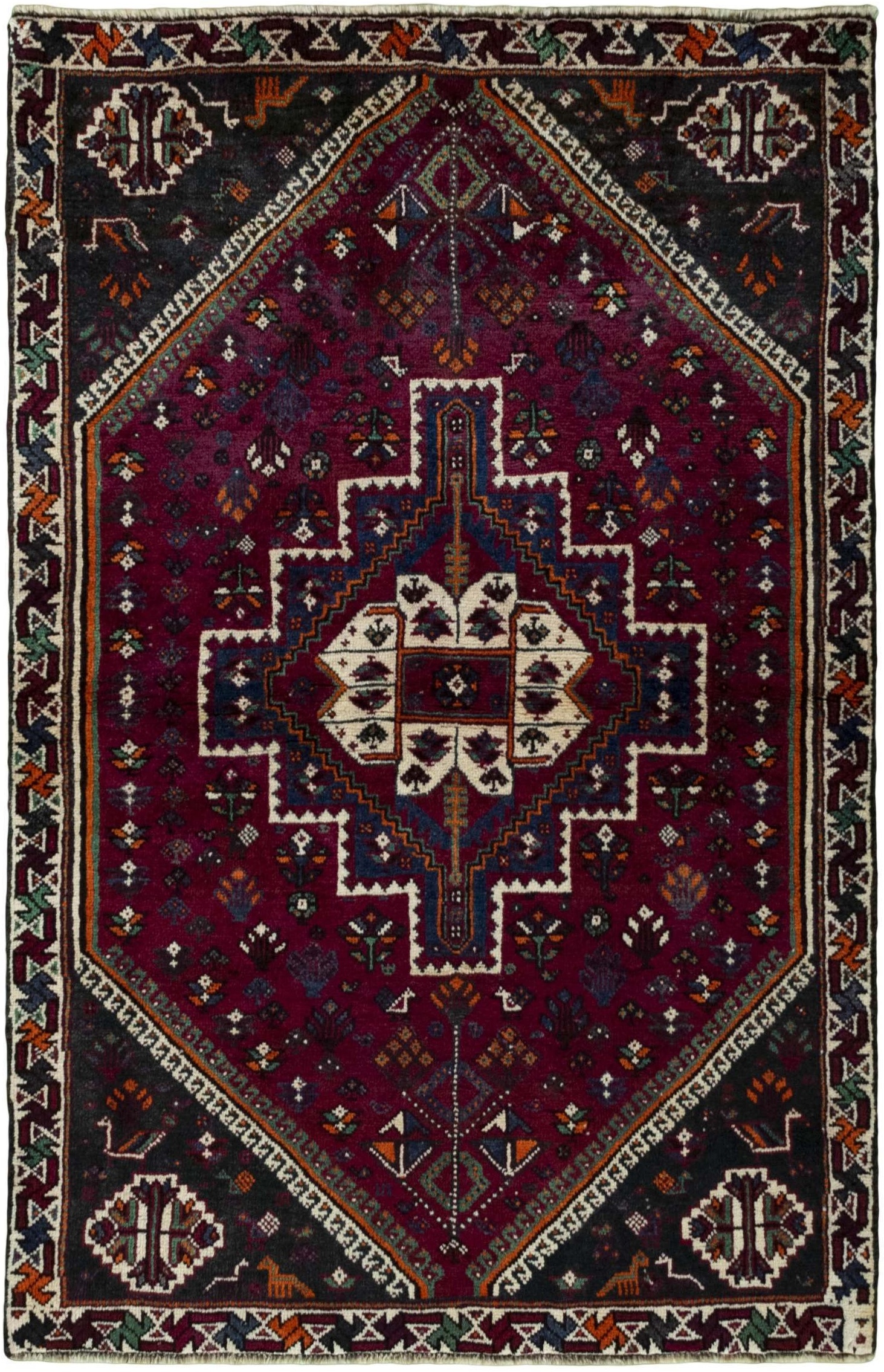 Orientteppiche Lila - Gabbeh nature 107 x 165 cm