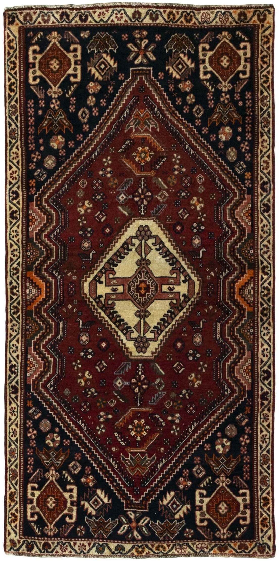 Teppich Läufer Grün - Shiraz 90 x 183 cm