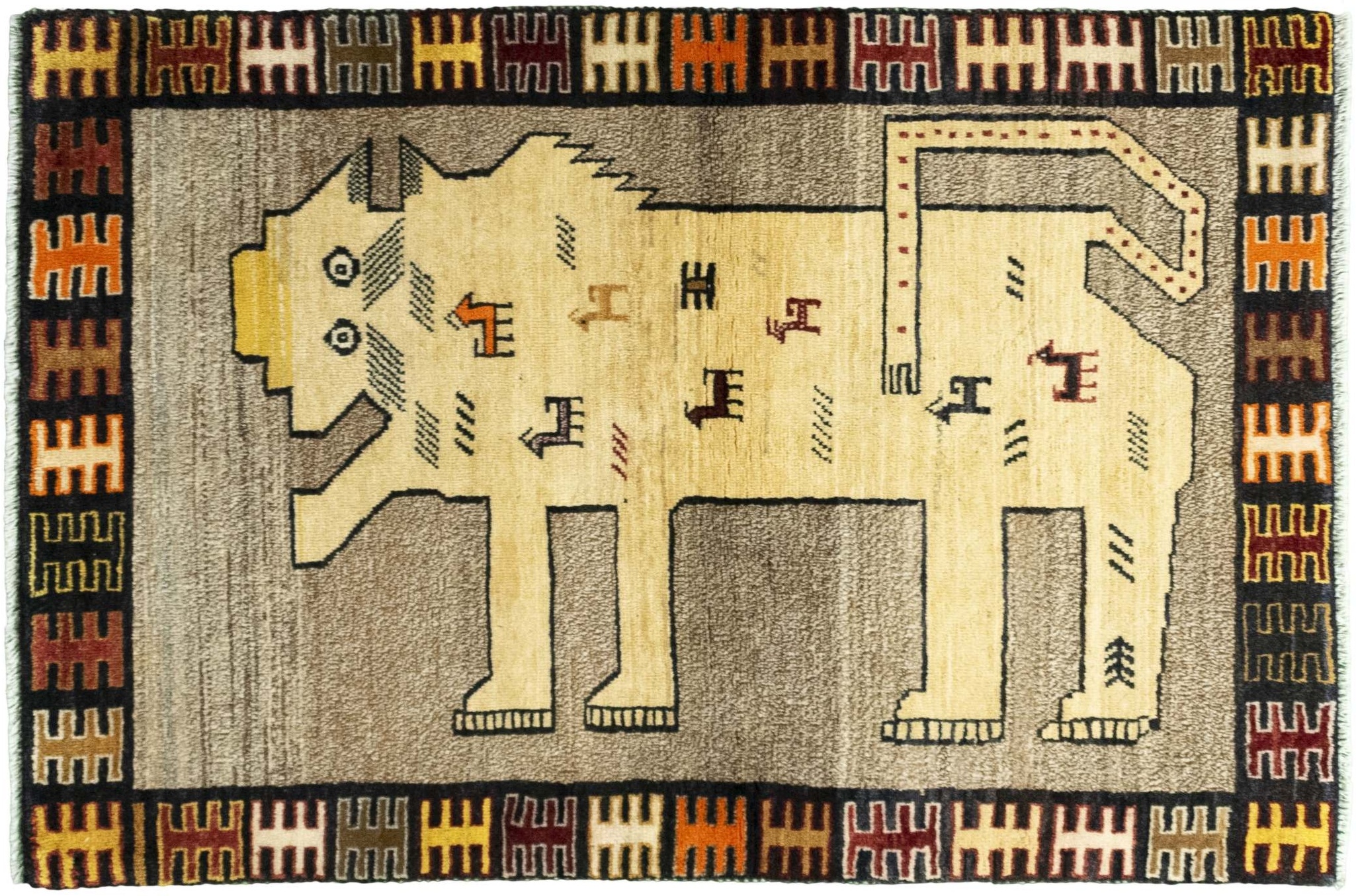 Gabbeh Teppiche - Gabbeh nature 100 x 150 cm