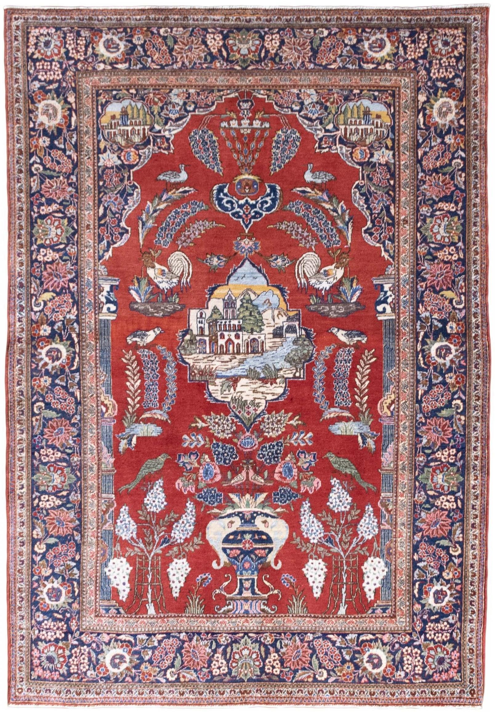 Antike Teppiche - Kashan 140 x 203 cm