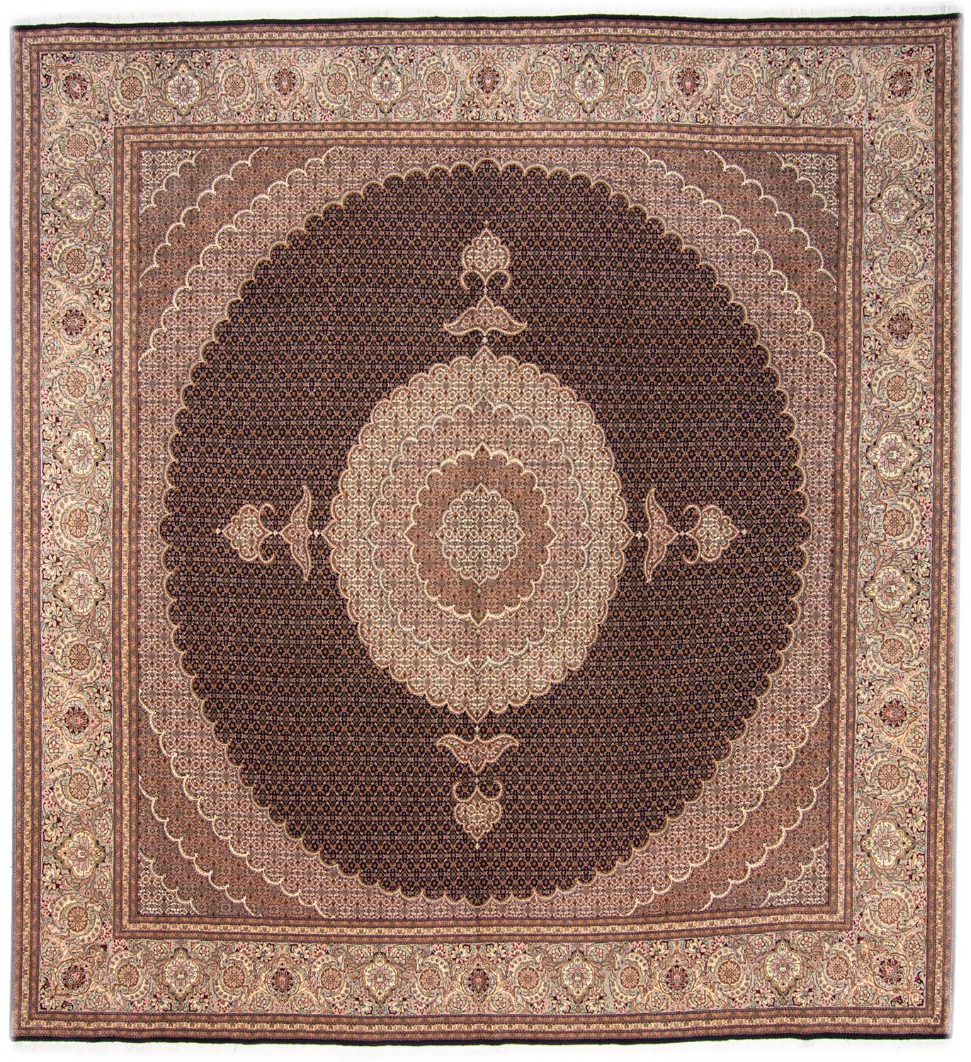 Kvadratisk Teppe 300x300 - Tabriz 298 x 315 cm